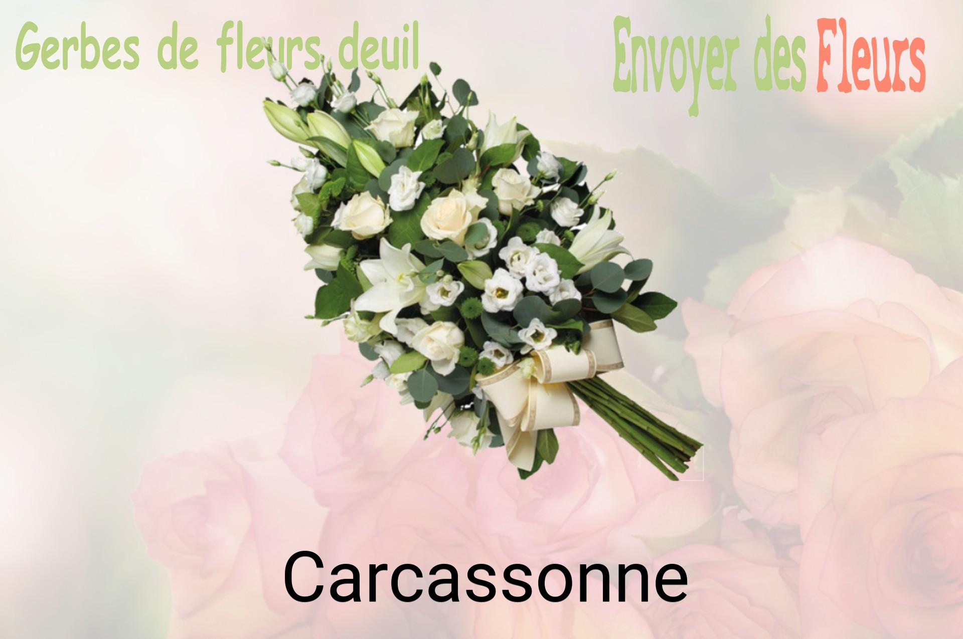 Gerbe de fleurs de deuil livrée à Carcassonne
